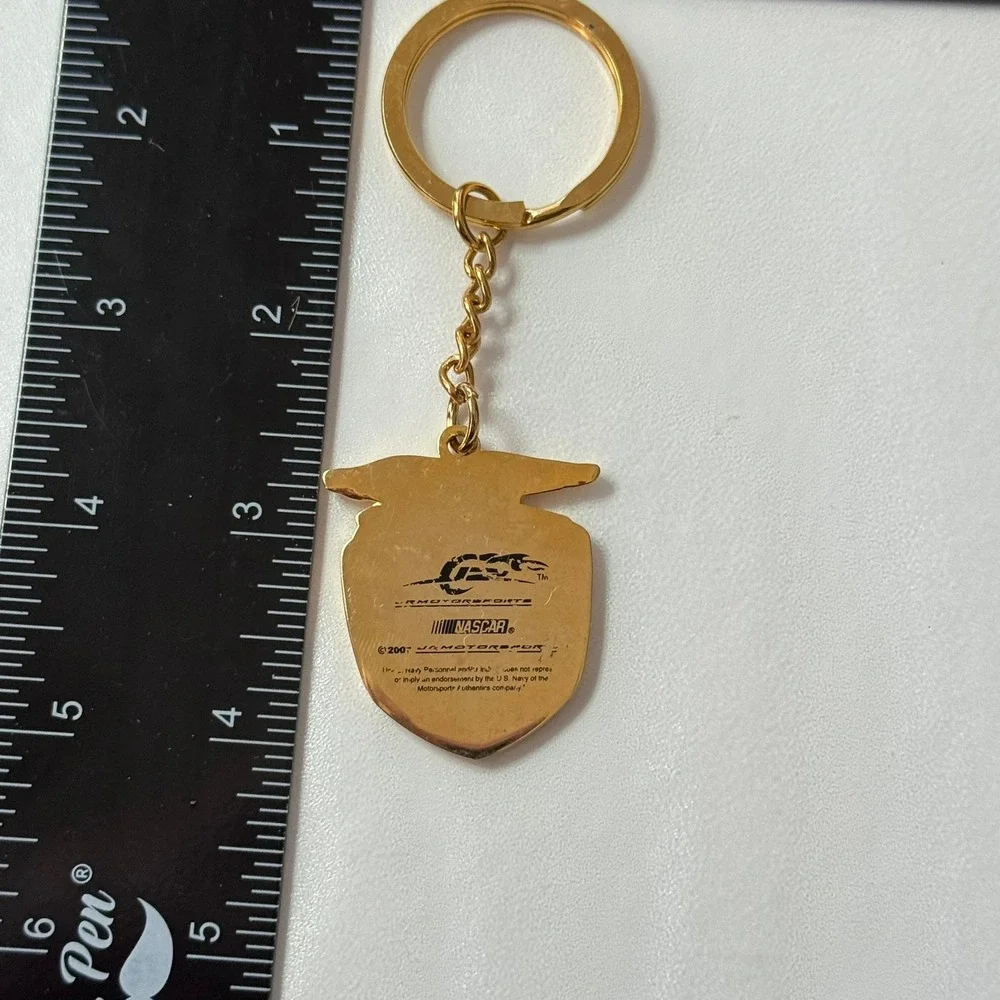 NASCAR 2007 Dale Jr. 88 Keychain‎ Gold Black Shield Emblem